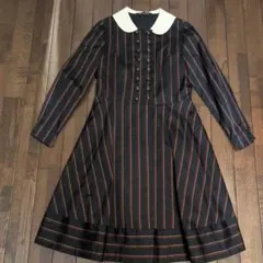 Jane Marple レジメンタルストライプ　ワンピース