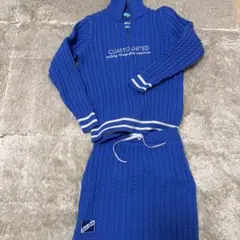 CUARTO UNITED セーターとスカートセット M 青