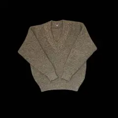 Velocette ウール セーター　ベージュ系 アーガイル