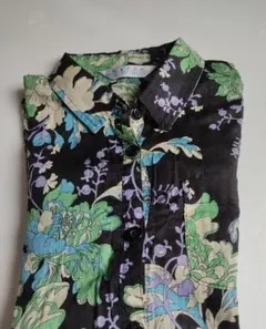 ボタニカル柄 シャツmarna 　コットン100