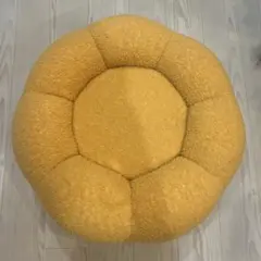 専用　ボア素材 イエロー 円形クッション