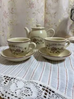 ❤︎マニー セゾンドローズ 陶器ティーセット プレート、カップ&ソーサー、ポット❤︎ Amazon.co.jp: マニーローズ ミニチュア 5点セット イマン