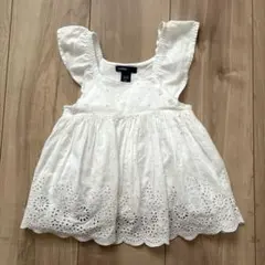 BabyGap ホワイト 刺繍 ワンピース 12-18m 80 白ワンピース　夏のサムネイル