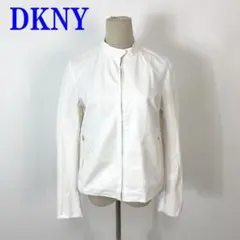 ディーケーエヌワイ ジップアップジャケット 白 綿100％ 4 C4128