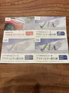【匿名配送】スキー場アクティビティ割引券３枚　駐車場割引券１枚　駐車場開発