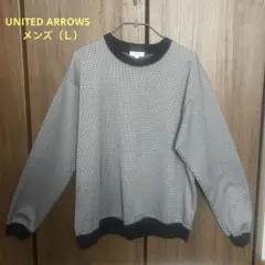 UNITED ARROWS メンズLサイズ チェック柄長袖カットソー