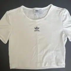 adidas Originals リブ クロップドTシャツ ホワイトのサムネイル
