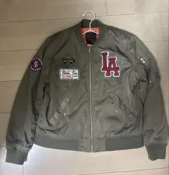 y2k 00s grunge MA-1 Jacket 短丈 LA ロゴ刺繍M
