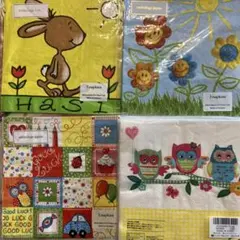 ペーパーナプキン　ドイツ製　デコパージュ　ウサギ　フクロウ　お花　ハンドメイド