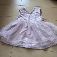 リボン付きフリルドレス 90cm ピンク