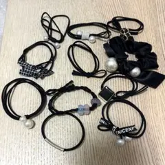 美品　ヘアゴム11点セット　ブラック