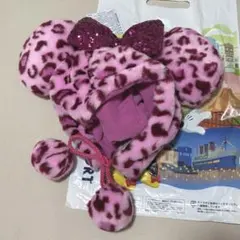 ディズニー ミニー ヒョウ柄 レオパード ファンキャップ ピンク