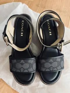 COACH シグネチャー エスパドリーユ ウェッジサンダルのサムネイル