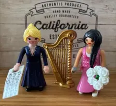 新品プレイモービル アーティストな女性たち　ハープ奏者　歌手はディアゴスティーニ