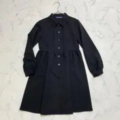 【美品】ショパン 長袖フォーマルワンピース ブラック 140 冠婚葬祭