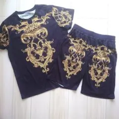 即購入OK☆金色装飾のTシャツとショートパンツセット