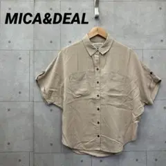 MICA&DEAL マイカ＆ディール 半袖シャツ テンセル レディース 薄茶