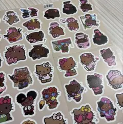 日焼けハローキティ カラフルシール2セット