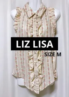 LIZ LISA リズリサ ノースリーブ 花柄 フリル レース シャツ ブラウス