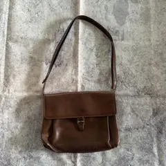 【90s】 old LOEWE レザーショルダーバッグ スペイン製 茶色のサムネイル