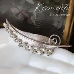 ✧刻印有✧ KREMENTZ クレメンツ ヴィンテージ ブローチ ブーケ 葉っぱ