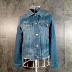 ✨GU✨ジーユー♡デニムジャケット♡インディゴ♡綿100％♡着回し抜群(S)