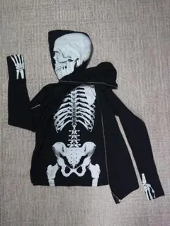 PPFM/コムサ スカルフェイス/Wジップアップパーカー ブラック サイズ参/L PPFM/コムサ スカルフェイス/Wジップアップパーカー ブラック サイズ参