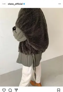 CLANE ボアベストレイヤードダウンコートのサムネイル