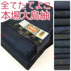 【TAMA屋】全て正絹全て本場大島紬 全てたてよこ まとめ売り10点TM2642