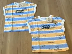 【新品】半袖Tシャツ 綿100% ２枚セット 双子 お揃い ベビー 90 95のサムネイル