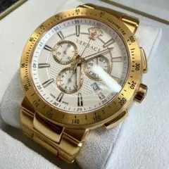 ヴェルサーチ 腕時計 クロノグラフ メデューサ ゴールド 完備稼働品 43mmのサムネイル