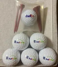 FedEx フェデックス ゴルフボールセット 6個 ティー付き