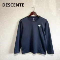 DESCENTE デサント ロゴワンポイントロンT 吸汗速乾 ネイビー S