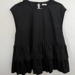 ティアードブラウス♡辻希美ちゃん しまむら ブラック L