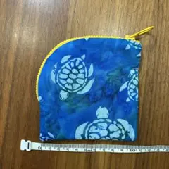 ハワイアン柄ミニポーチ④ホヌ柄