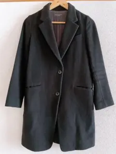 スピックアンドスパン ウールチェスターコート 黒 36 日本製