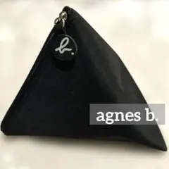 agnes b.　ポーチ　黒　アニエスベー　三角形デザイン