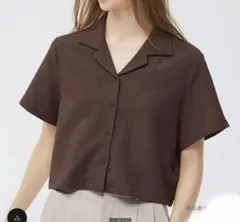 テクスチャーオープンカラーシャツ GU