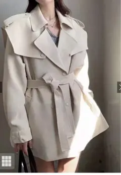 リボンベルト付きショート丈トレンチコート[k8959a]