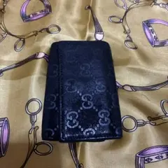 GUCCI キーケース ブラック GG柄