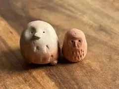 フクロウの置物(2つ)