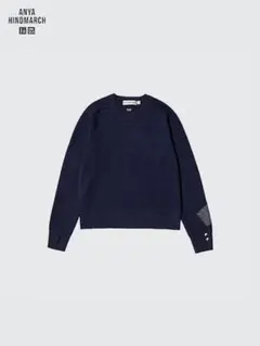 新品未使用★ユニクロ✖︎アニヤハインドマーチ★カシミヤセーター★黒★XL ユニクロ アニヤハインドマーチ カシミヤ100% クルーネックセーター XL