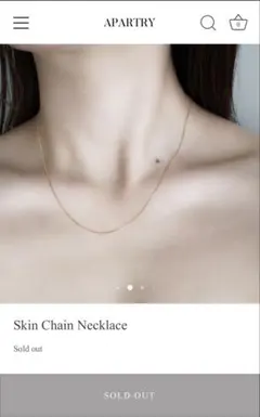 APARTRY スキンチェーンネックレス 18K アパートリー - メルカリ