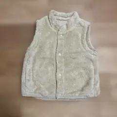 UNIQLO キッズ ボア　リバーシブル　ベスト ベージュ　100cm