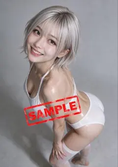 水着モデル まなちゃん AI美女 ポスターA4 光沢紙