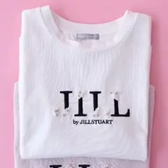 ジルバイジルスチュアート JILLSTUART ビジュー ロゴ 半袖 Tシャツ