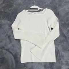 DISCOAT ホワイト 長袖ニット