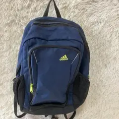 moke　adidas アディダス　リュック　紺　ネイビー　ビックロゴ