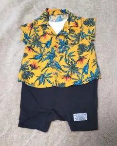 BREEZE　重ね着風ロンパース　アロハシャツ　80サイズ