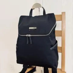 アニエスベーボヤージュ リュック 黒 チャック ロゴ 美品